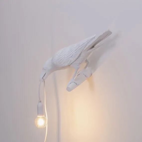 Seletti 00124525; 14734 Настенный светильник Bird Looking Left White, изображение 3