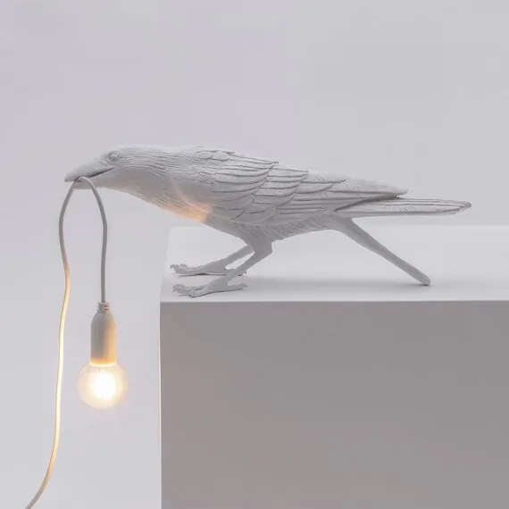Seletti 00124524; 14733 Настольная лампа Bird Playing White, изображение 2