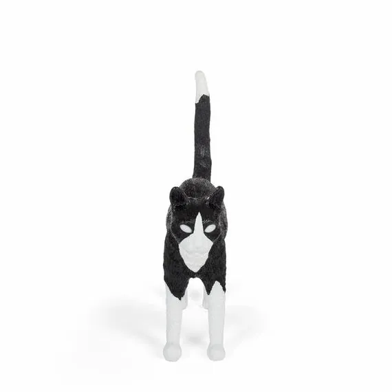 Seletti 00125761; 15042 Настольная лампа Jobby The Cat Black and White, изображение 5