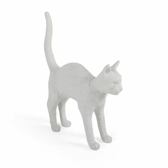 Seletti 00125760; 15040 Настольная лампа Jobby The Cat White