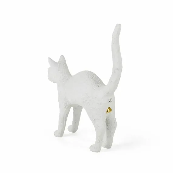 Seletti 00125760; 15040 Настольная лампа Jobby The Cat White, изображение 6
