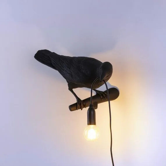 Seletti 00127068; 14738 Настенный светильник Bird Looking Right Black, изображение 5