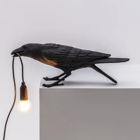 Seletti 00124527; 14736 Настольная лампа Bird Playing Black, изображение 2