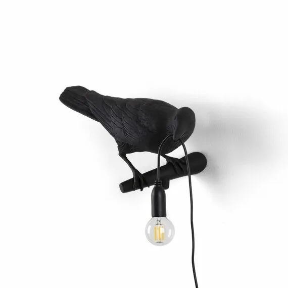 Seletti 00127068; 14738 Настенный светильник Bird Looking Right Black, изображение 6