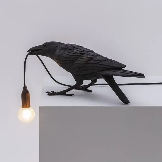 Seletti 00124527; 14736 Настольная лампа Bird Playing Black, изображение 3