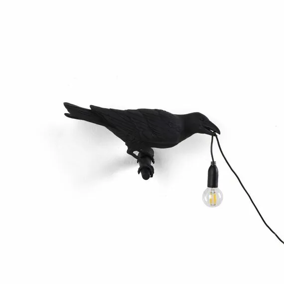 Seletti 00127068; 14738 Настенный светильник Bird Looking Right Black, изображение 3
