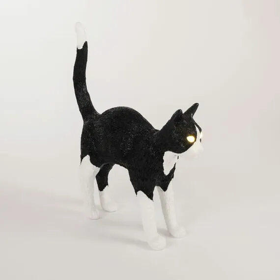 Seletti 00125761; 15042 Настольная лампа Jobby The Cat Black and White, изображение 2