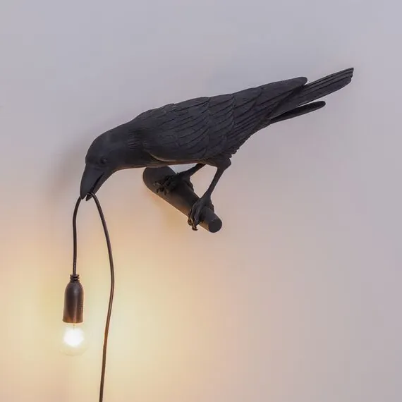 Seletti 00124528; 14737 Настенный светильник Bird Looking Left Black, изображение 2