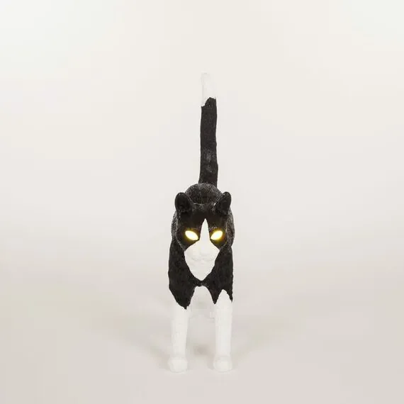 Seletti 00125761; 15042 Настольная лампа Jobby The Cat Black and White, изображение 6