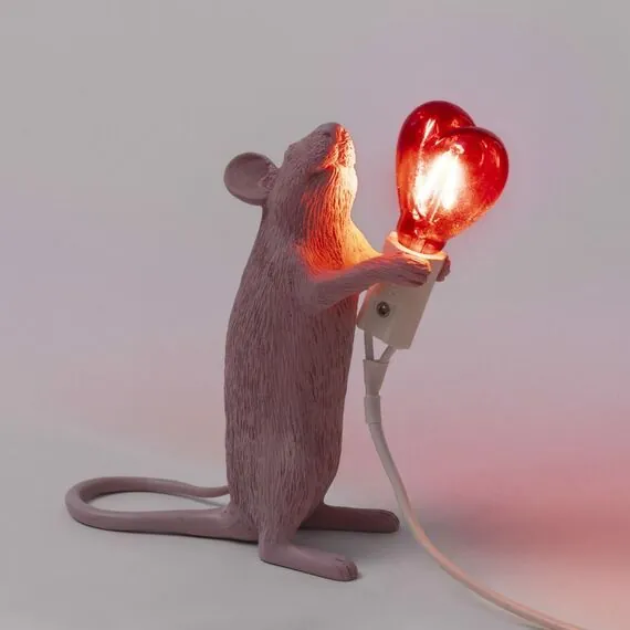 Seletti 00134161; 15220SV Настольная лампа Mouse Lamp Love Edition USB, изображение 15