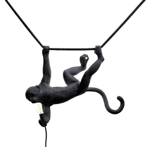 Seletti 00126129; 14916 Подвесной светильник The Monkey Lamp Swing Black