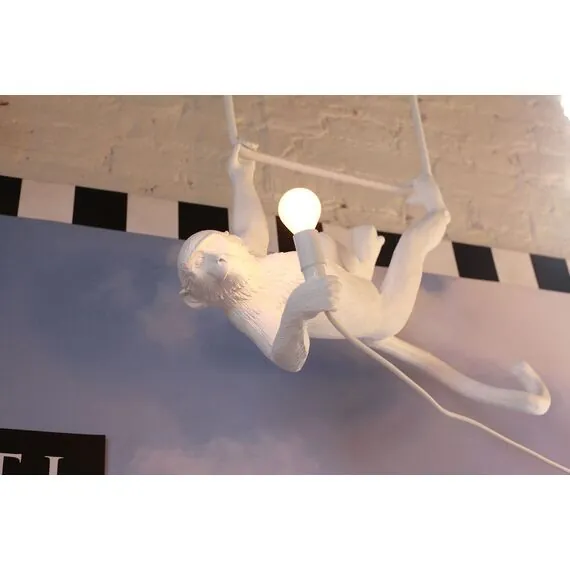 Seletti 00126426; 14875 Подвесной светильник The Monkey Lamp Swing White, изображение 5