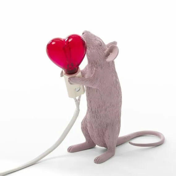 Seletti 00134161; 15220SV Настольная лампа Mouse Lamp Love Edition USB, изображение 10