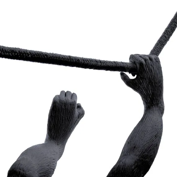 Seletti 00126129; 14916 Подвесной светильник The Monkey Lamp Swing Black, изображение 4