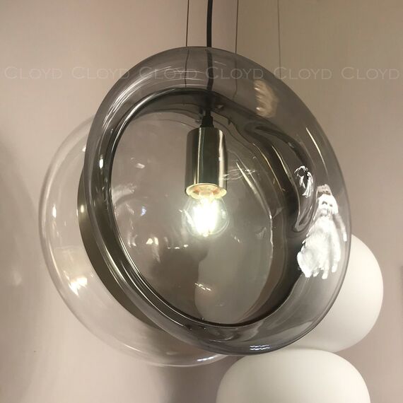 Cloyd 11355 Подвесной светильник EPICANTUS P1 диаметр - 28 см, никель дымчатое стекло, изображение 3