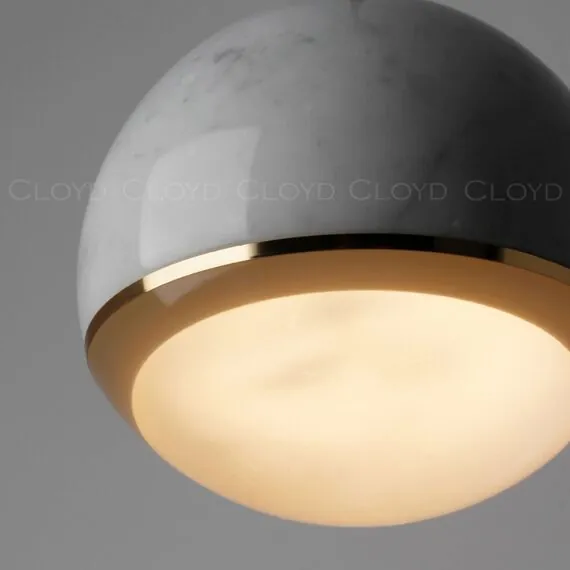 Cloyd 11058 Подвесной светильник LUNAR P1 латунь белый мрамор, изображение 3