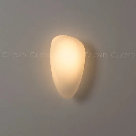 Cloyd 20359 Бра GEROLL W1 ширина - 18 см, латунь белое стекло