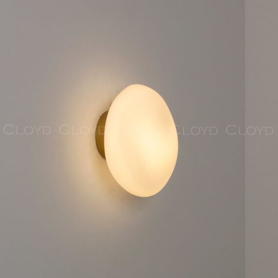 Cloyd 20361 Бра GEROLL W1 ширина - 22 см, латунь белое стекло, изображение 2