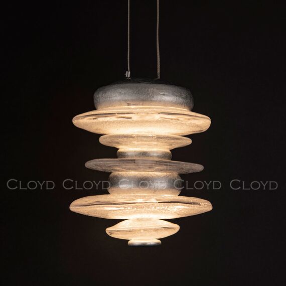 Cloyd 10388 Подвесной светильник GEFEST P2 высота - 18 см, серебро сусальное, изображение 8