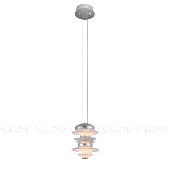 Cloyd 10388 Подвесной светильник GEFEST P2 высота - 18 см, серебро сусальное
