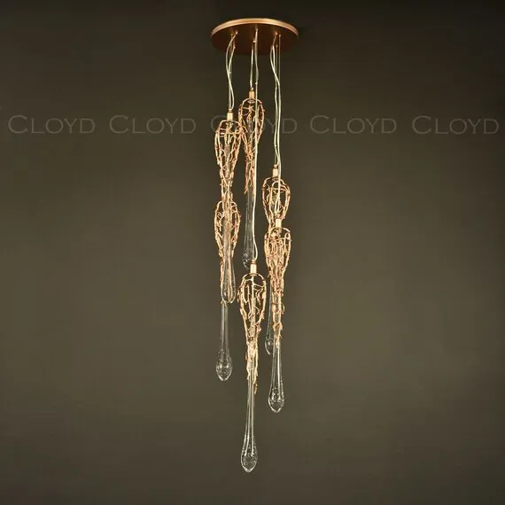 Cloyd 11100 Люстра SALAZAR C6 высота - 220 см, латунь, изображение 4
