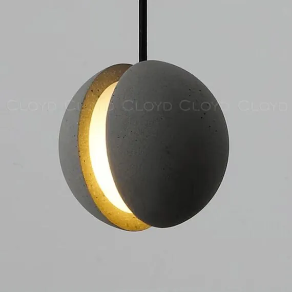 Cloyd 11073 Подвесной светильник SAURON P1 диаметр - 14 см, черное серый бетон