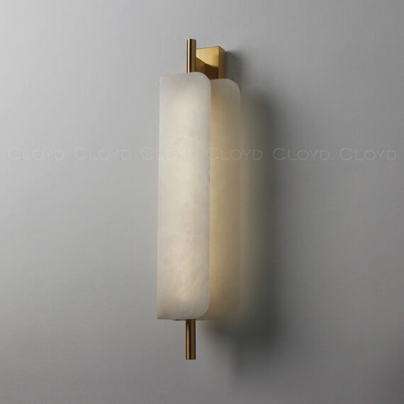 Cloyd 20293 Бра PLANUS W1 высота - 52 см, алебастр латунь, изображение 6