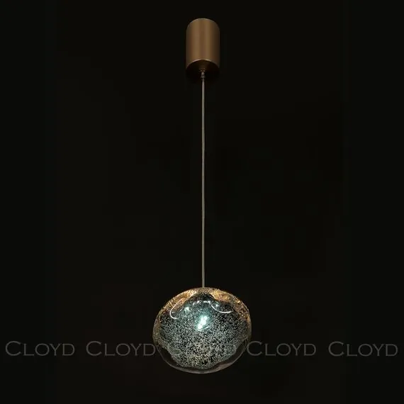 Cloyd 11347 Подвесной светильник VOCAL P1 латунь синее стекло, изображение 3
