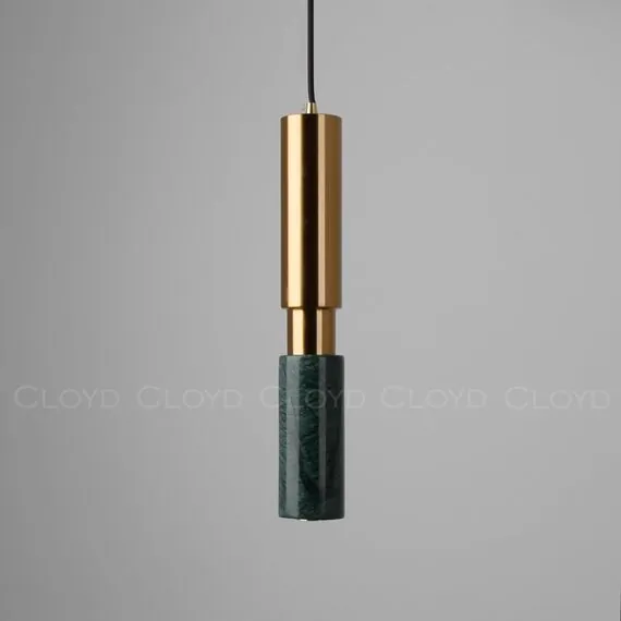 Cloyd 10454 Подвесной светильник SEQUEL P1 латунь зеленый мрамор
