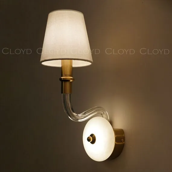 Cloyd 20356 Бра SHERINGTON - A W2 ширина - 13 см, абажуры латунь, изображение 3