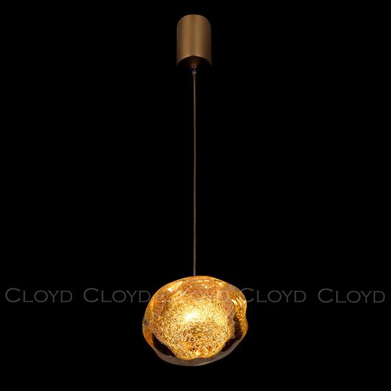 Cloyd 11343 Подвесной светильник VOCAL P1 латунь янтарный стекло, изображение 2