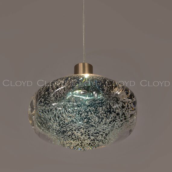 Cloyd 11347 Подвесной светильник VOCAL P1 латунь синее стекло, изображение 2