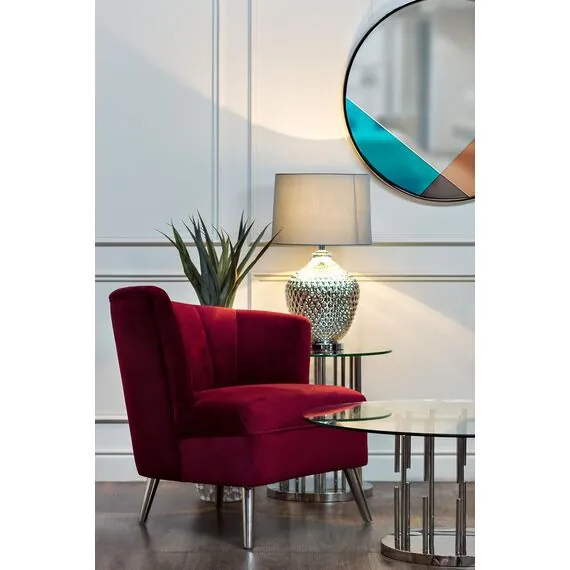 Garda Decor 22-88017 Лампа настольная плафон синий d38*65см, изображение 3
