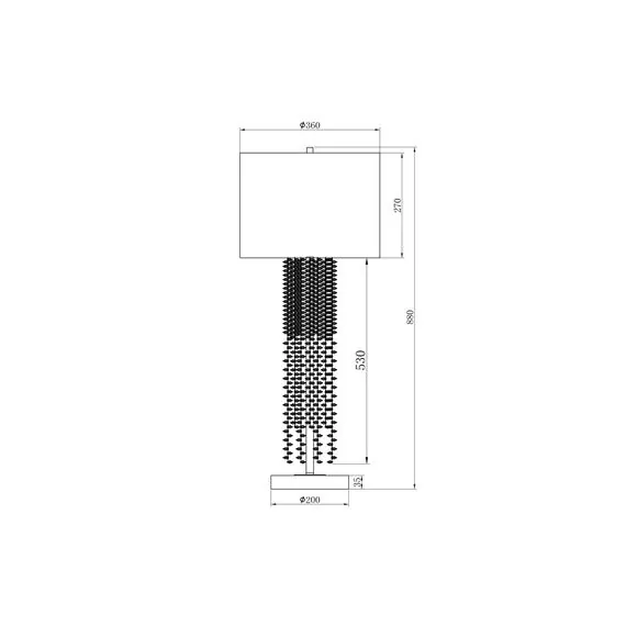 Garda Decor K2KR0700T-1 Лампа настольная "Medusa" d43*88см плафон белый, изображение 4