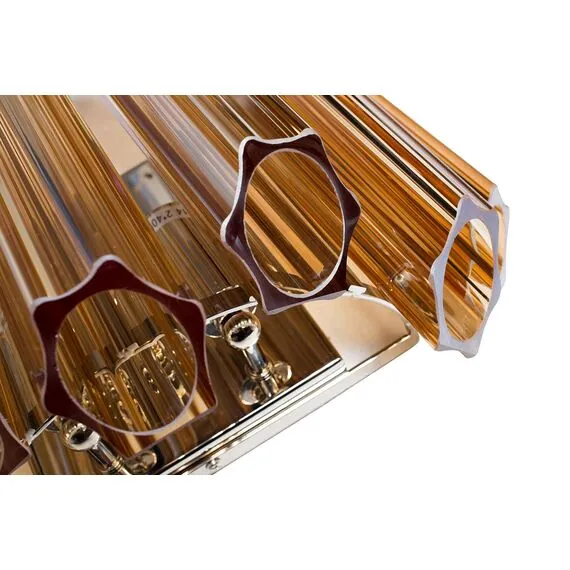 Garda Decor 20MB3451-2AMBER Бра стекло янтарного цвета 32*33*32см, изображение 2