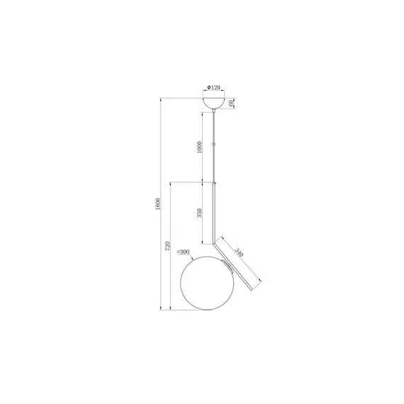 Garda Decor K2GP-825BR Светильник потолочный d30*70см, изображение 3