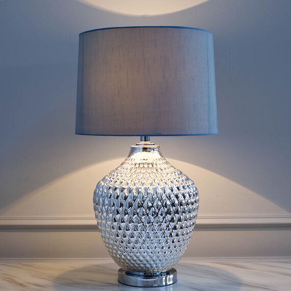 Garda Decor 22-88017 Лампа настольная плафон синий d38*65см