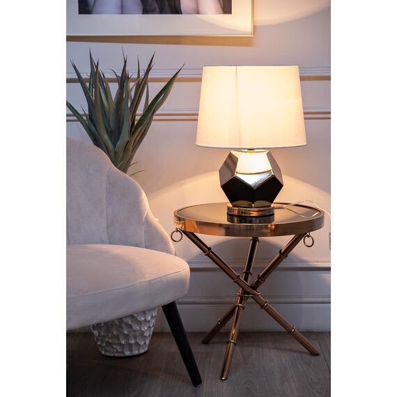 Garda Decor 22-88259 Лампа настольная  плафон белый  d30*55см