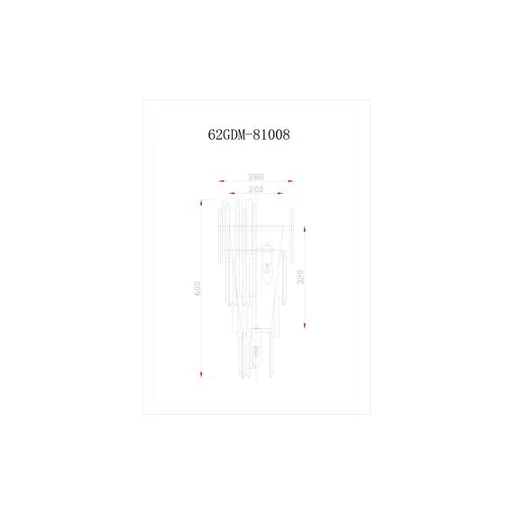 Garda Decor 62GDM-81008 Бра Vittoria M золото 27*17*54см, изображение 2