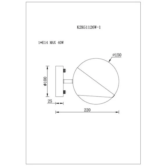 Garda DecorK2KG1126W-1 Бра L22*W15*H15см, изображение 2