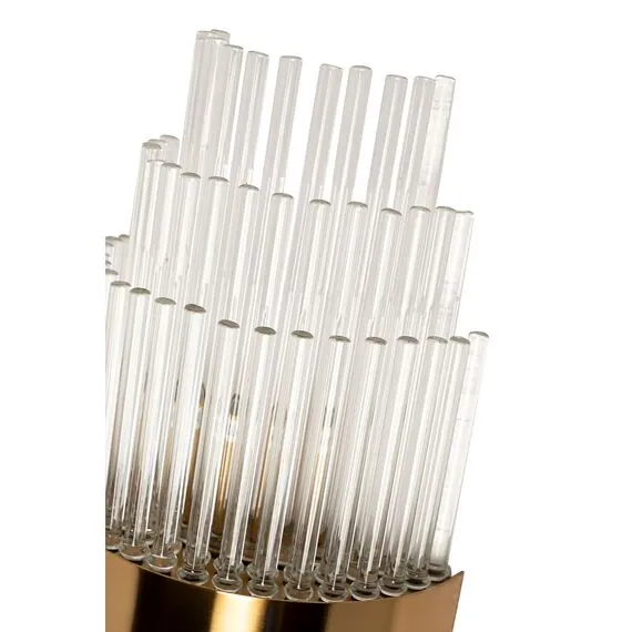 Garda Decor 92EL-YG59021G-2W Бра латунь, стекло прозр. 20*10*h.50см, изображение 2