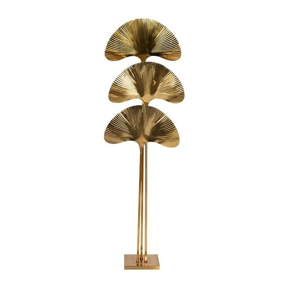 Garda Decor K2KM1125F-3 Торшер металлич."Гинкго" латунь L55*W26*H183