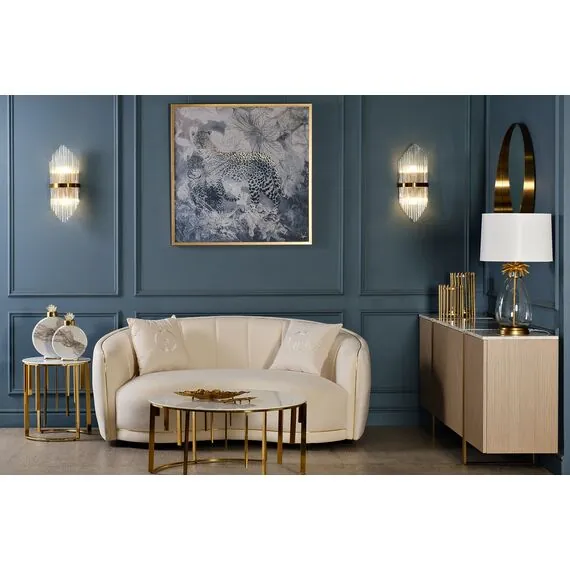Garda Decor 92EL-YG59025 Бра латунь, стекло прозр. 20*11*h.54см, изображение 4