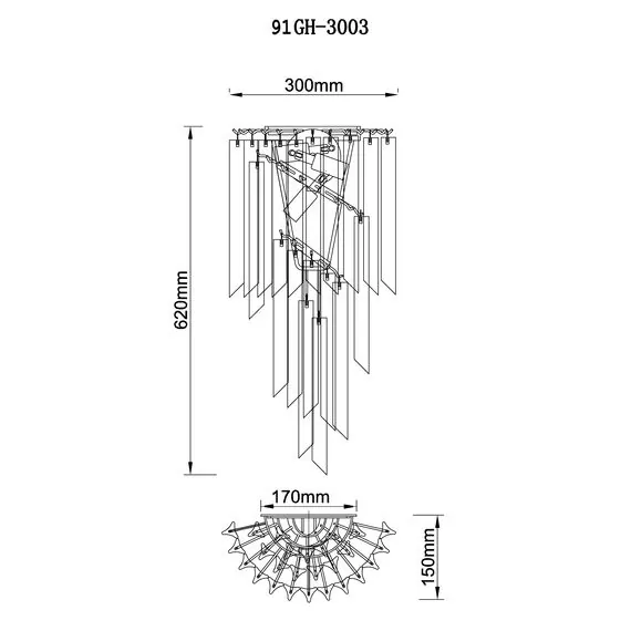 Garda Decor 91GH-3003 Бра, хром 30*60см, изображение 3