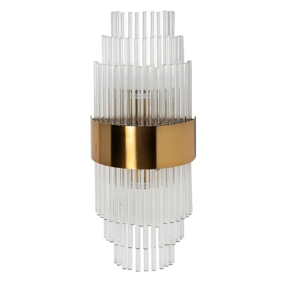 Garda Decor 92EL-YG59021G-2W Бра латунь, стекло прозр. 20*10*h.50см