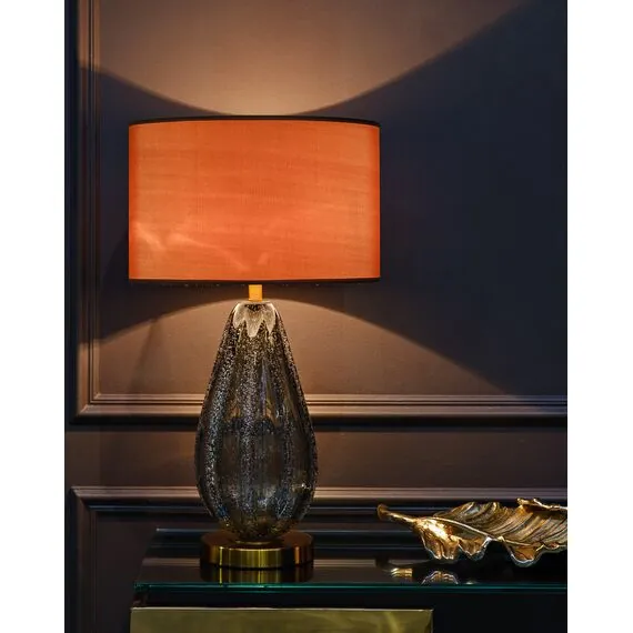 Garda Decor K2TL-07233 Лампа настольная сер-зел.стекло/плафон кор. 35*h.60см, изображение 2