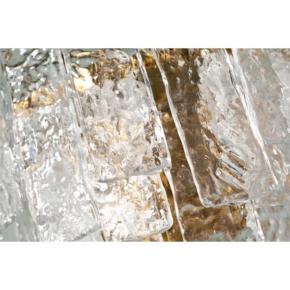 Garda Decor K2KG0998W-2B Бра "Ice" рифленое стекло/латунь L19*W36*H32см, изображение 2