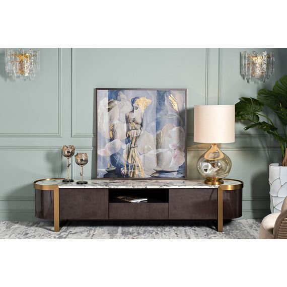 Garda Decor 22-89024 Лампа настольная плафон кремовый Н.83см