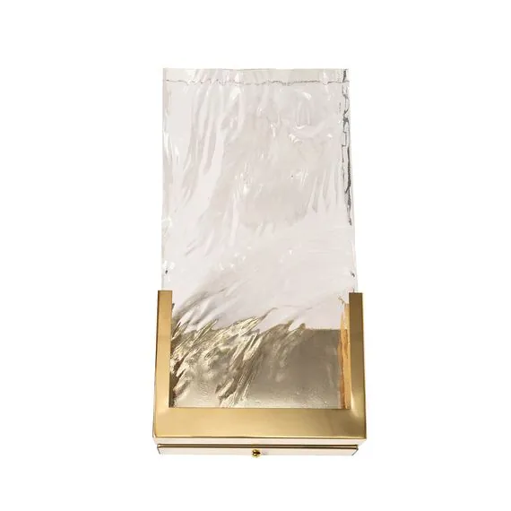 Garda Decor 62GDW-930-200 Бра золото, стекло прозрач. 14*h27см