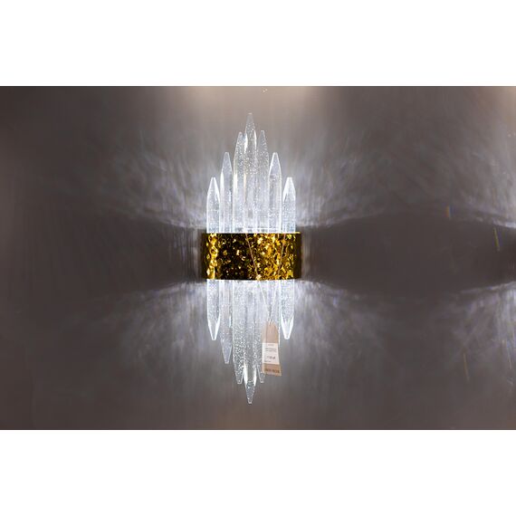 Garda Decor 62GDW-920-500 Бра золото, стекло прозрач. 18*h50см